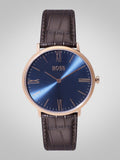 Buy Shop Hugo Boss Classic Jackson Blue Dial Brown Leather Strap Watch for Men - 1513458 USA Online