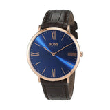 Buy Shop Hugo Boss Classic Jackson Blue Dial Brown Leather Strap Watch for Men - 1513458 USA Online