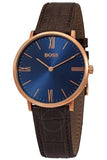 Buy Shop Hugo Boss Classic Jackson Blue Dial Brown Leather Strap Watch for Men - 1513458 USA Online