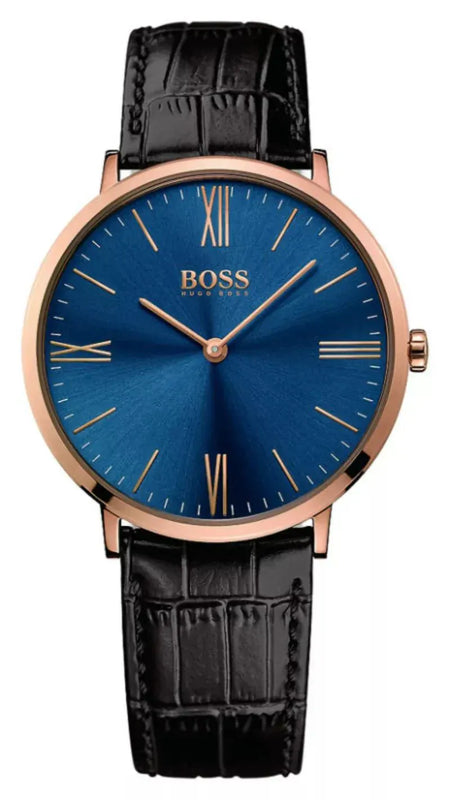 Buy Shop Hugo Boss Classic Jackson Blue Dial Brown Leather Strap Watch for Men - 1513458 USA Online