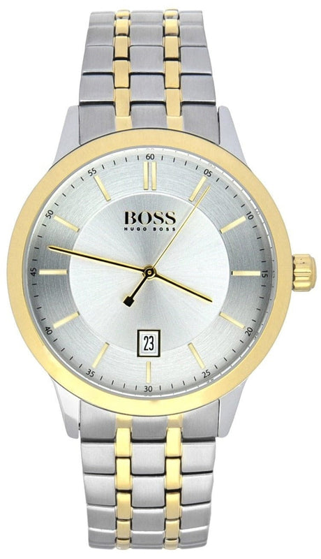 Buy Shop Hugo Boss Classic Silver Dial Two Tone Steel Strap Watch for Men - 1513687 USA Online