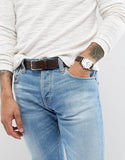 Buy Shop Hugo Boss Classic White Dial Brown Leather Strap Watch for Men - 1513486 USA Online