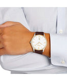 Buy Shop Hugo Boss Classic White Dial Brown Leather Strap Watch for Men - 1513486 USA Online