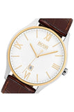 Buy Shop Hugo Boss Classic White Dial Brown Leather Strap Watch for Men - 1513486 USA Online