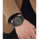 Buy Shop Hugo Boss Cloud Chronograph Black Dial Black Steel Strap Watch For Men - 1514016 USA Online
