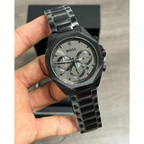 Buy Shop Hugo Boss Cloud Chronograph Black Dial Black Steel Strap Watch For Men - 1514016 USA Online