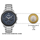 Buy Shop Hugo Boss Cloud Chronograph Blue Dial Silver Steel Strap Watch For Men - 1514015 USA Online