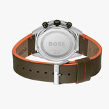 Buy Shop Hugo Boss Cloud Chronograph Olive Green Dial Green Leather Strap Watch for Men - 1514018 USA Online