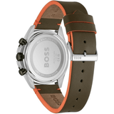 Buy Shop Hugo Boss Cloud Chronograph Olive Green Dial Green Leather Strap Watch for Men - 1514018 USA Online