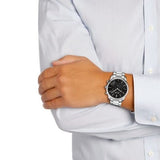 Buy Shop Hugo Boss Commander Black Dial Silver Steel Strap Watch for Men - 1513433 USA Online