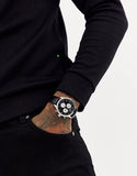 Buy Shop Hugo Boss Companion Black Dial Black Leather Strap Watch for Men - 1513543 USA Online