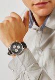 Buy Shop Hugo Boss Companion Black Dial Black Leather Strap Watch for Men - 1513543 USA Online