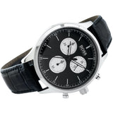 Buy Shop Hugo Boss Companion Black Dial Black Leather Strap Watch for Men - 1513543 USA Online