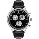 Buy Shop Hugo Boss Companion Black Dial Black Leather Strap Watch for Men - 1513543 USA Online