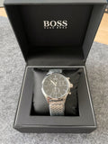 Buy Shop Hugo Boss Companion Black Dial Silver Steel Strap Watch for Men - 1513652 USA Online