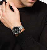 Buy Shop Hugo Boss Companion Black Dial Silver Steel Strap Watch for Men - 1513652 USA Online