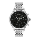 Buy Shop Hugo Boss Companion Black Dial Silver Steel Strap Watch for Men - 1513652 USA Online