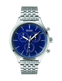 Buy Shop Hugo Boss Companion Blue Dial Silver Steel Strap Watch for Men - 1513653 USA Online