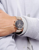Buy Shop Hugo Boss Companion Chronograph Black Dial Rose Gold Steel Strap Watch For Men - 1513548 USA Online