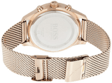 Buy Shop Hugo Boss Companion Chronograph Black Dial Rose Gold Steel Strap Watch For Men - 1513548 USA Online
