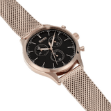 Buy Shop Hugo Boss Companion Chronograph Black Dial Rose Gold Steel Strap Watch For Men - 1513548 USA Online