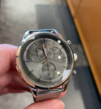 Buy Shop Hugo Boss Companion Chronograph Grey Dial Silver Mesh Bracelet Watch For Men - 1513549 USA Online