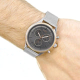 Buy Shop Hugo Boss Companion Chronograph Grey Dial Silver Mesh Bracelet Watch For Men - 1513549 USA Online
