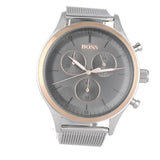 Buy Shop Hugo Boss Companion Chronograph Grey Dial Silver Mesh Bracelet Watch For Men - 1513549 USA Online