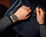 Buy Shop Hugo Boss Companion Quartz Black Dial Rose Gold Mesh Bracelet Watch For Men - HB1513548 USA Online