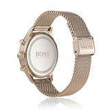 Buy Shop Hugo Boss Companion Quartz Black Dial Rose Gold Mesh Bracelet Watch For Men - HB1513548 USA Online