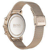 Buy Shop Hugo Boss Companion Quartz Black Dial Rose Gold Mesh Bracelet Watch For Men - HB1513548 USA Online