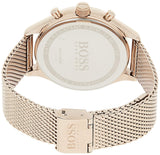 Buy Shop Hugo Boss Companion Quartz Black Dial Rose Gold Mesh Bracelet Watch For Men - HB1513548 USA Online