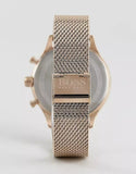 Buy Shop Hugo Boss Companion Quartz Black Dial Rose Gold Mesh Bracelet Watch For Men - HB1513548 USA Online