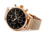 Buy Shop Hugo Boss Companion Quartz Black Dial Rose Gold Mesh Bracelet Watch For Men - HB1513548 USA Online
