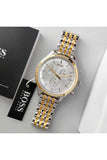 Buy Shop Hugo Boss Companion Silver Dial Two Tone Mesh Bracelet Watch for Men - 1513654 USA Online