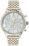 Buy Shop Hugo Boss Companion Silver Dial Two Tone Mesh Bracelet Watch for Men - 1513654 USA Online