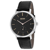 Buy Shop Hugo Boss Corporal Black Dial Black Leather Strap Watch for Men - 1513638 USA Online