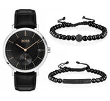Buy Shop Hugo Boss Corporal Black Dial Black Leather Strap Watch for Men - 1513638 USA Online