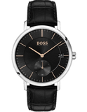 Buy Shop Hugo Boss Corporal Black Dial Black Leather Strap Watch for Men - 1513638 USA Online