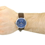 Buy Shop Hugo Boss Corporal Blue Dial Brown Leather Strap Watch for Men - 151363 USA Online