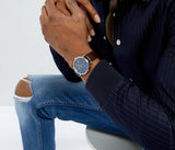 Buy Shop Hugo Boss Corporal Blue Dial Brown Leather Strap Watch for Men - 151363 USA Online