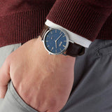 Buy Shop Hugo Boss Corporal Blue Dial Brown Leather Strap Watch for Men - 151363 USA Online