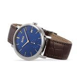 Buy Shop Hugo Boss Corporal Blue Dial Brown Leather Strap Watch for Men - 151363 USA Online