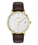 Buy Shop Hugo Boss Corporal White Dial Brown Leather Strap Watch for Men - 1513640 USA Online