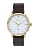 Buy Shop Hugo Boss Corporal White Dial Brown Leather Strap Watch for Men - 1513640 USA Online