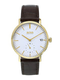Buy Shop Hugo Boss Corporal White Dial Brown Leather Strap Watch for Men - 1513640 USA Online