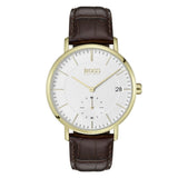 Buy Shop Hugo Boss Corporal White Dial Brown Leather Strap Watch for Men - 1513640 USA Online
