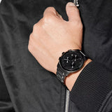 Buy Shop Hugo Boss Dapper Chronograph Black Dial Black Steel Strap Watch For Men - 1513929 USA Online