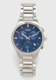 Buy Shop Hugo Boss Dapper Chronograph Blue Dial Silver Steel Strap Watch For Men - 1513927 USA Online