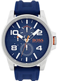 Buy Shop Hugo Boss Detroit Quartz Blue Dial Blue Silicone Strap Watch For Men - 1550008 USA Online